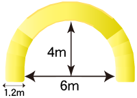 エアーアーチ6m販売レンタル