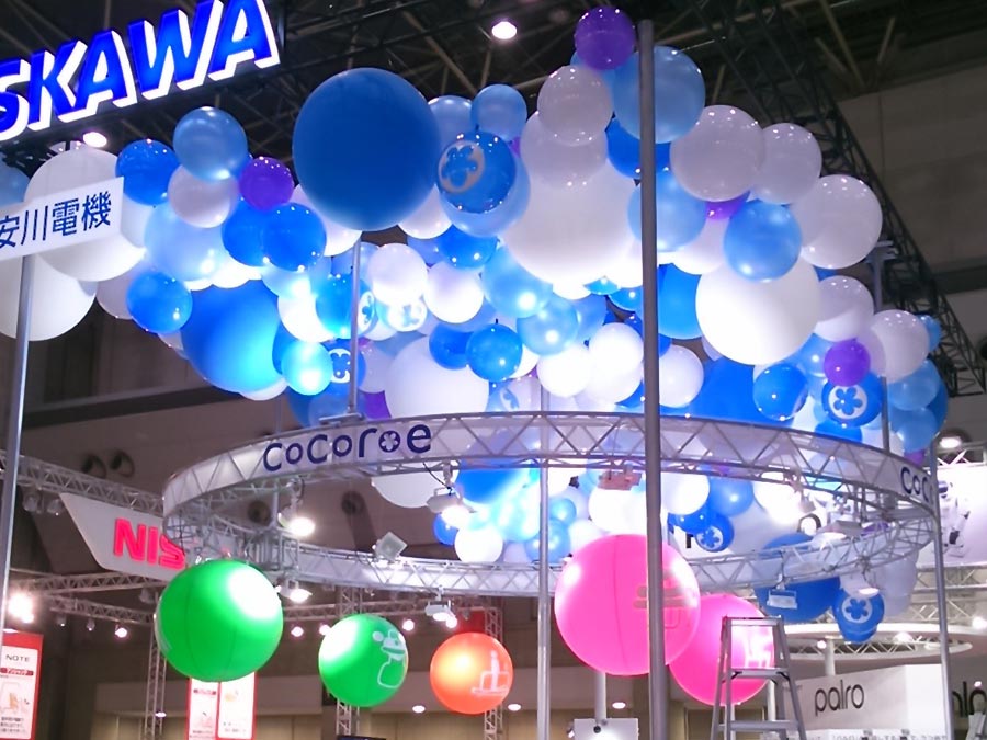 展示会ブースバルーン装飾施工例